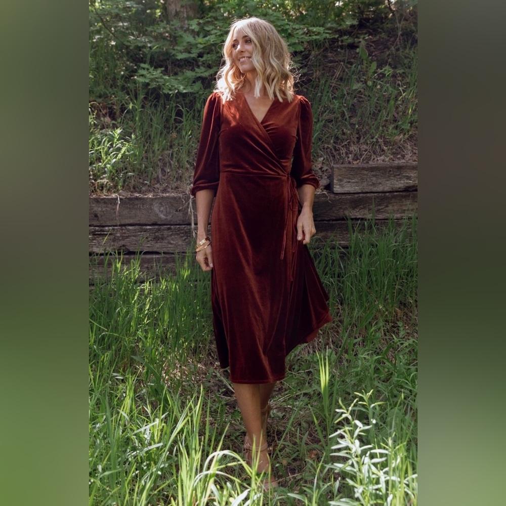 Baltic Born Beckinsale Velvet Wrap Dress
